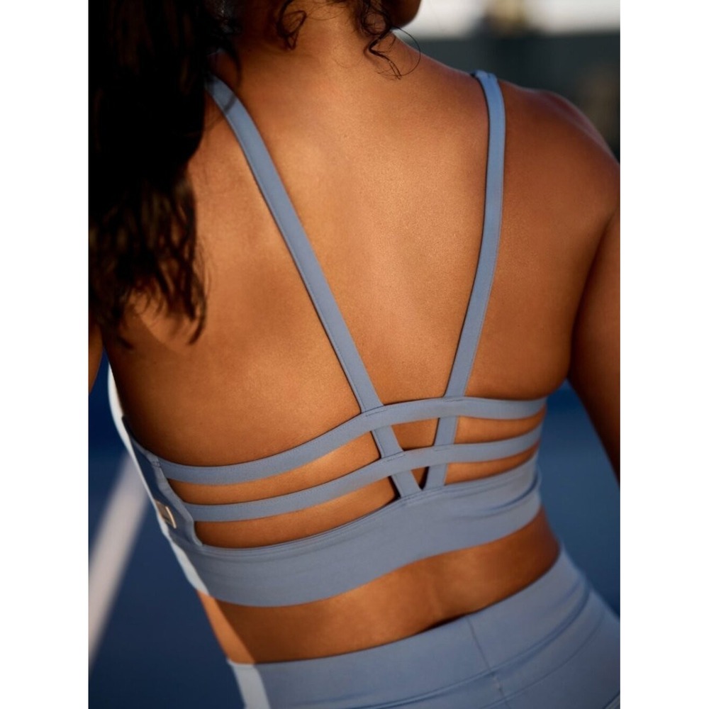 Vuori Yosemite Longline Bra Mallorca Gray Sz M/L approx [Missing Pads]